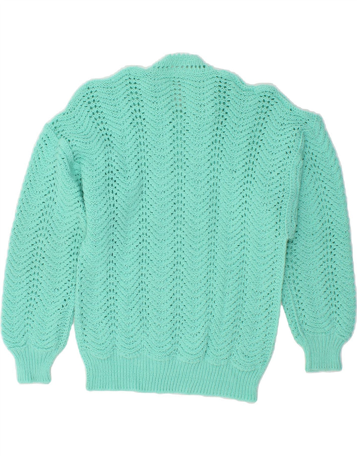 VINTAGE Womens Crew Neck Jumper Sweater UK 12 Medium Green Vintage Vintage and Second-Hand Vintage from Messina Hembry 