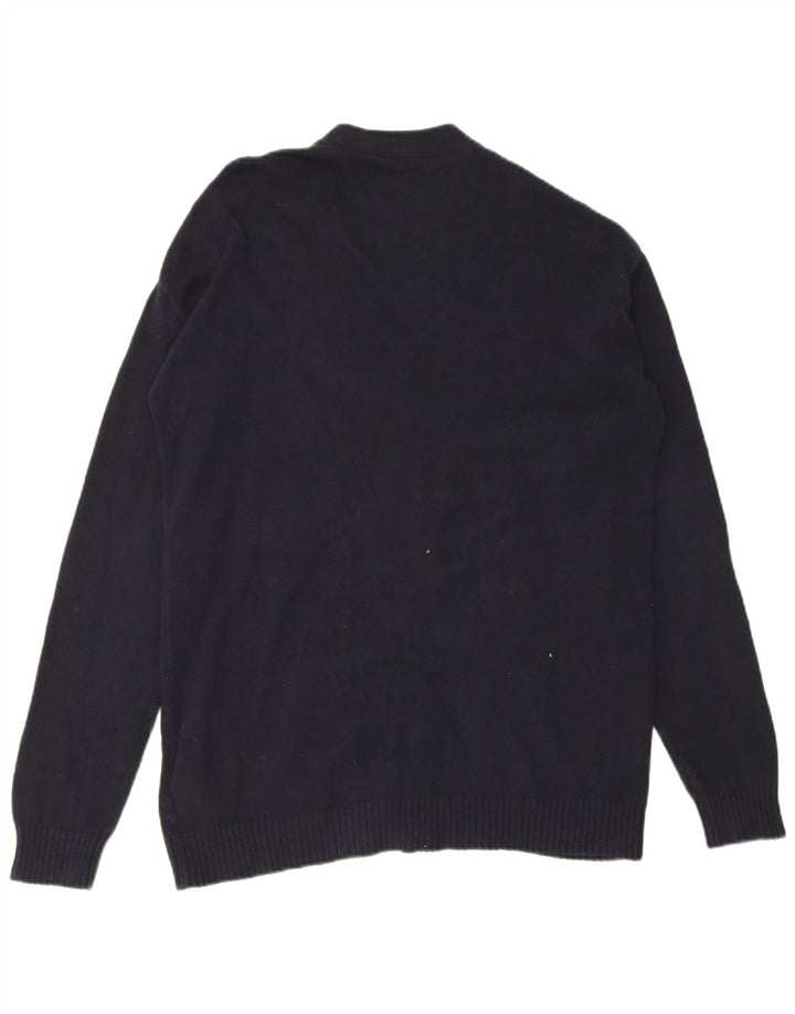 Мужской кардиган Jack & Jones, большой темно-синий хлопковый свитер
