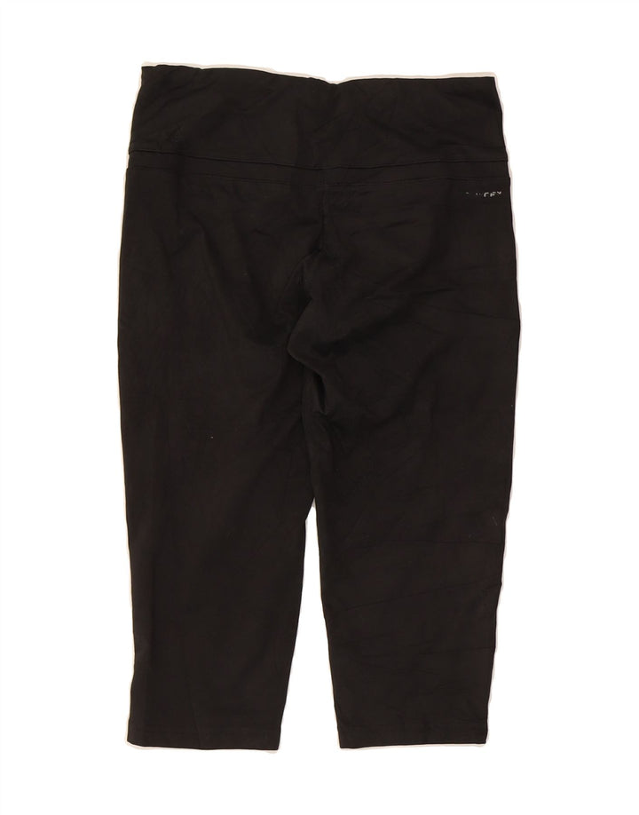 REEBOK Womens Capri Tracksuit Trousers UK 8 Small Black Polyester Vintage Reebok and Second-Hand Reebok from Messina Hembry 