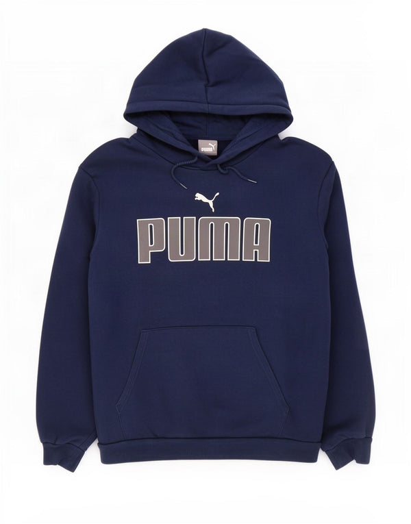 Мужской джемпер с капюшоном Puma с рисунком 3XL, темно-синий, хлопок