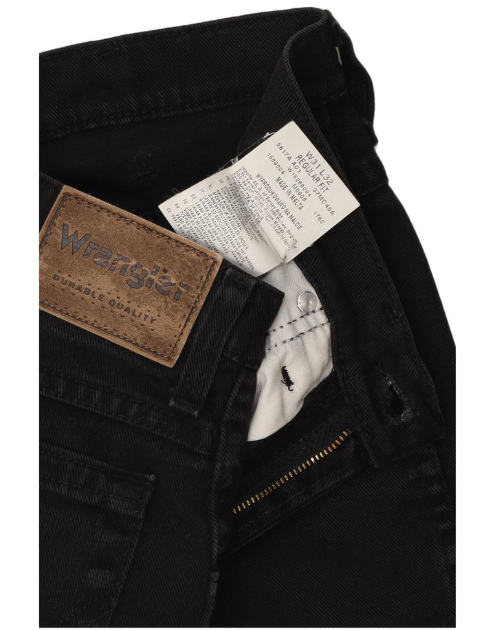 Мужские прямые джинсы Wrangler стандартного кроя W31 L29, черный хлопок