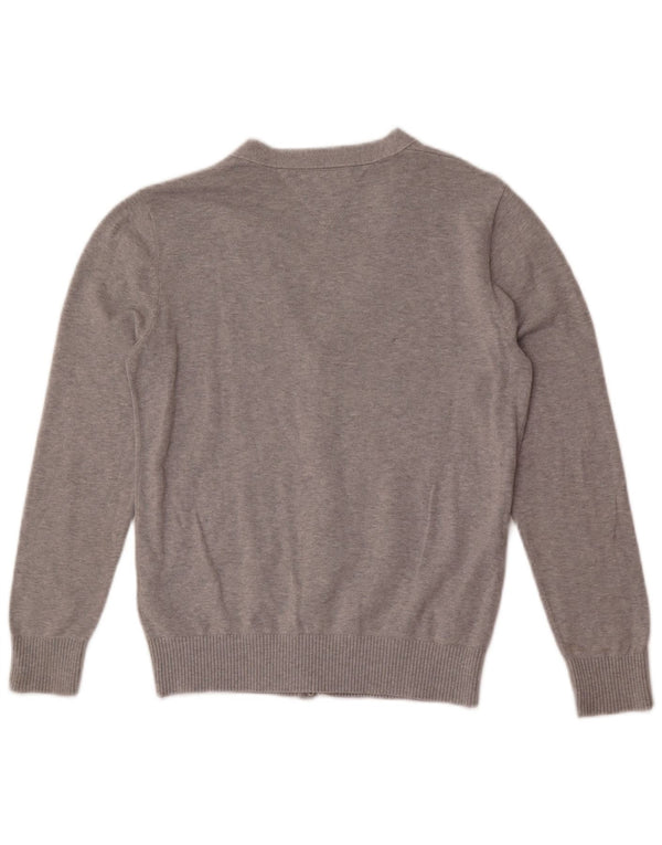 Tommy Hilfiger Boys Cardigan Sweater 13-14 Years Grey Flecked Cotton