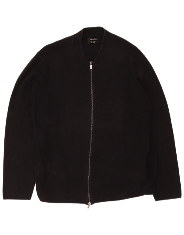 Мужской кардиган Massimo Dutti 2XL, черный хлопок