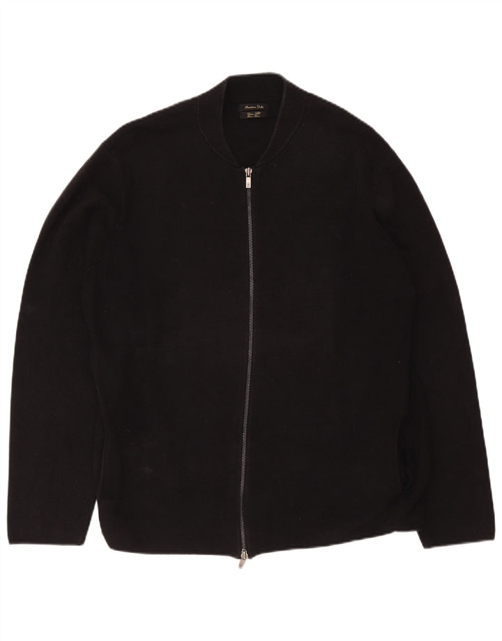 Мужской кардиган Massimo Dutti 2XL, черный хлопок