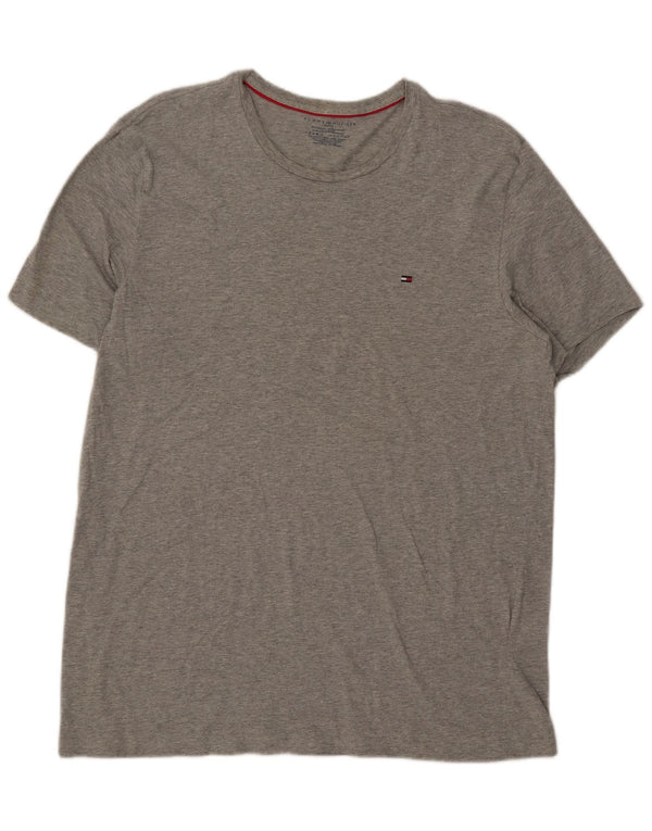 Мужская футболка Tommy Hilfiger XL, серый хлопок с крапинками