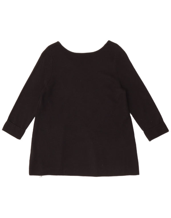 Женский топ с рукавом 3/4 Marks & Spencer, Великобритания, 16, большой, черный, вискоза
