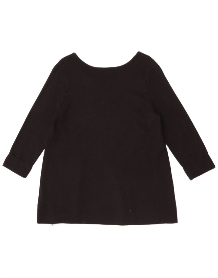 Женский топ с рукавом 3/4 Marks & Spencer, Великобритания, 16, большой, черный, вискоза