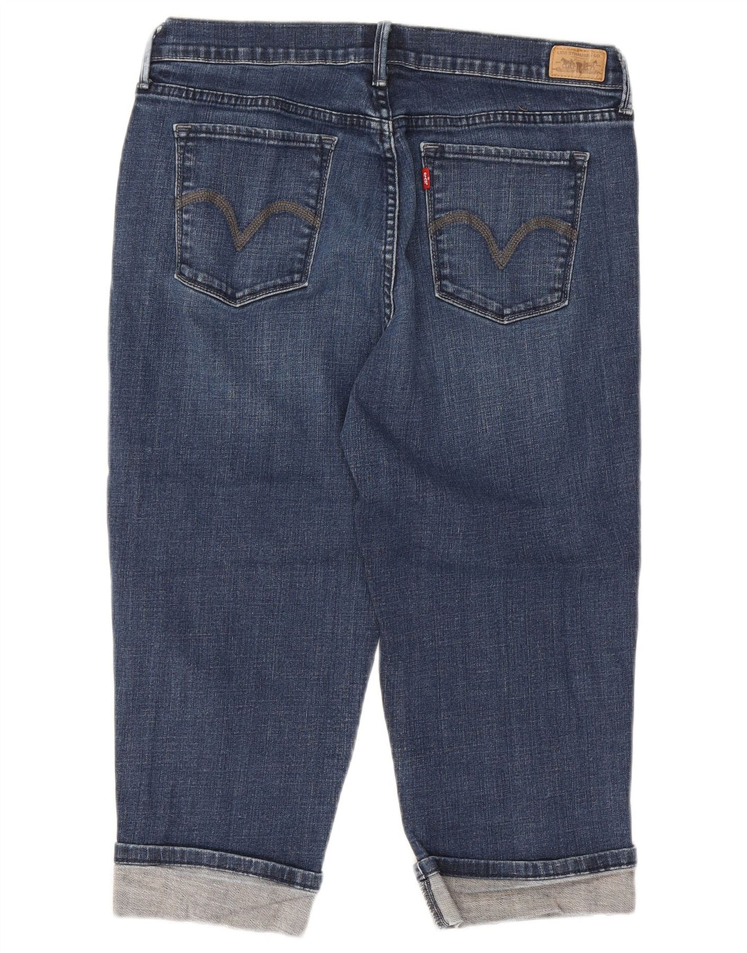 Женские джинсы-капри LEVI'S US 12, большие W32 L19, темно-синие, хлопок