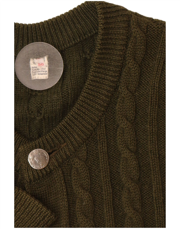 Мужской свитер-кардиган VINTAGE IT 48 Medium Khaki New Wool