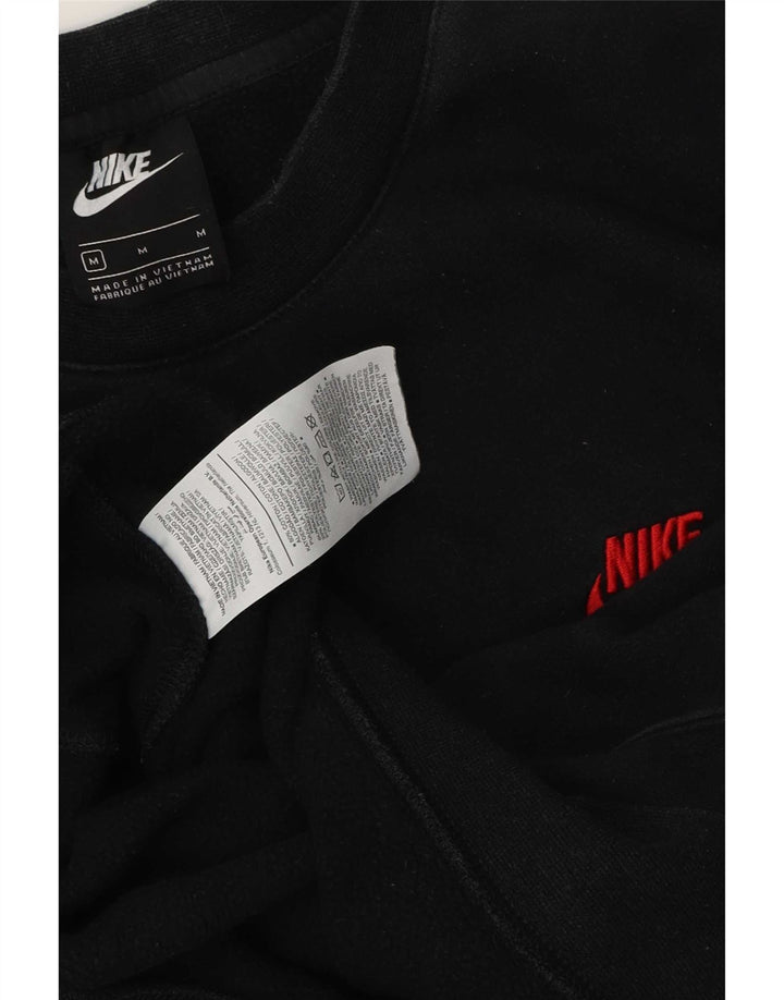 Мужской свитшот Nike, хлопковый джемпер среднего размера, черный