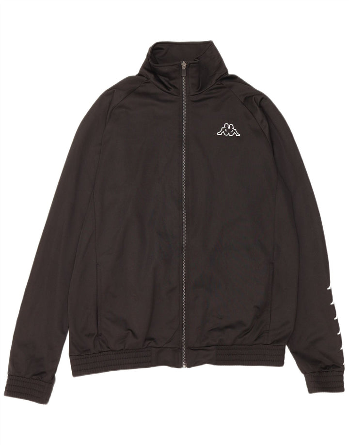 Мужской спортивный костюм Kappa с графическим принтом, большая черная полиэстеровая куртка