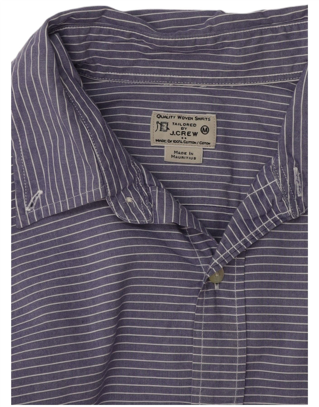 Мужская рубашка J. CREW в тонкую полоску среднего фиолетового цвета, хлопок