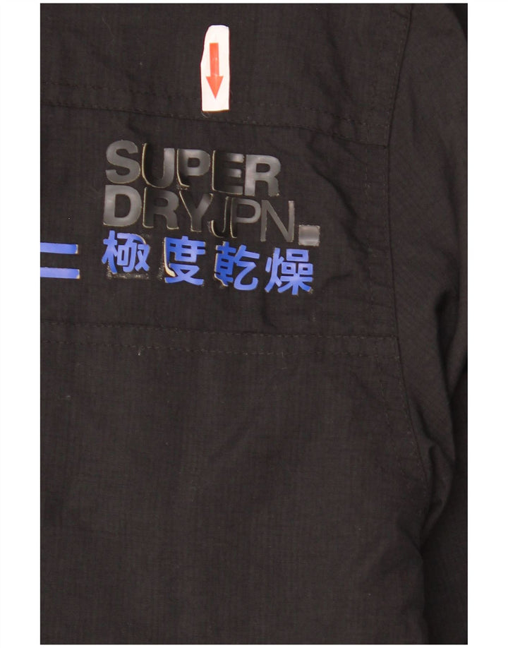 Мужская дождевик SUPERDRY The Wind Attacker с рисунком UK 44 2XL, черный нейлон