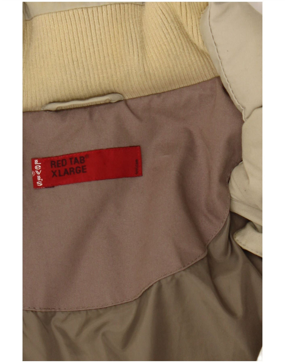 Мужская стеганая куртка Levi's UK 42 XL, бежевый хлопок