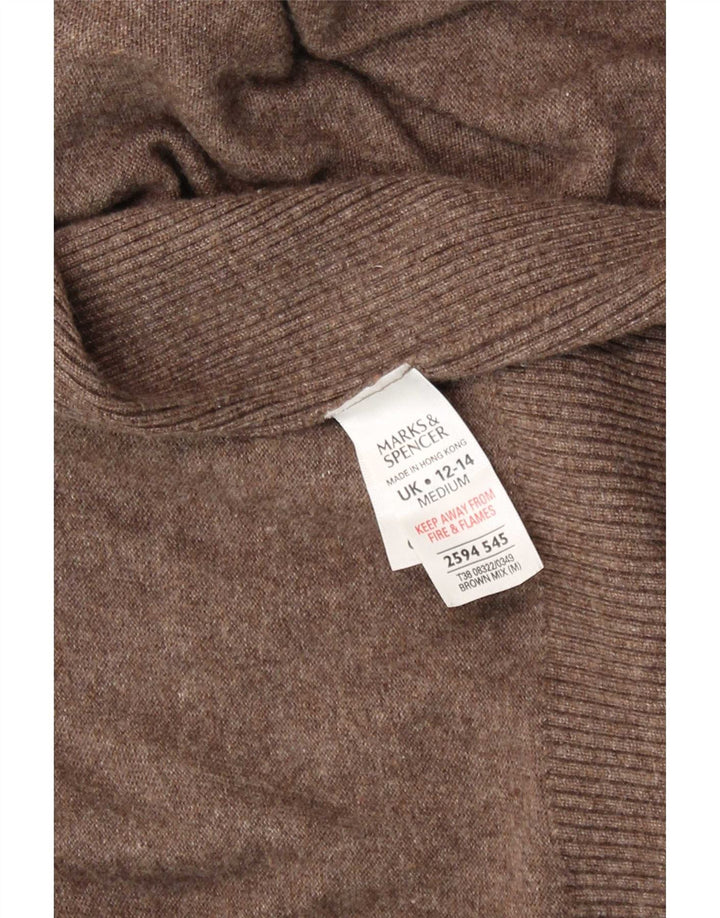 Женский асимметричный кардиган Marks & Spencer UK 12/14 Средне-коричневый