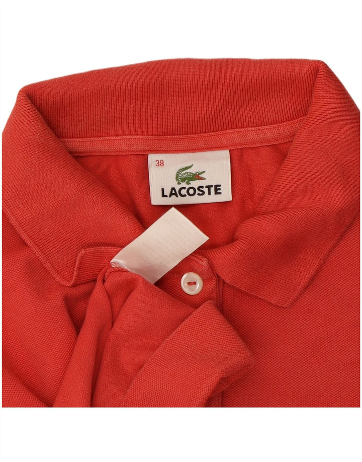 Женская рубашка поло Lacoste, размер 38, средний красный хлопок, размер 38