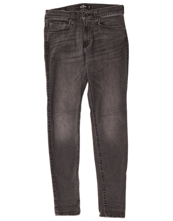 Мужские супер зауженные джинсы Hollister W30 L32, серый хлопок