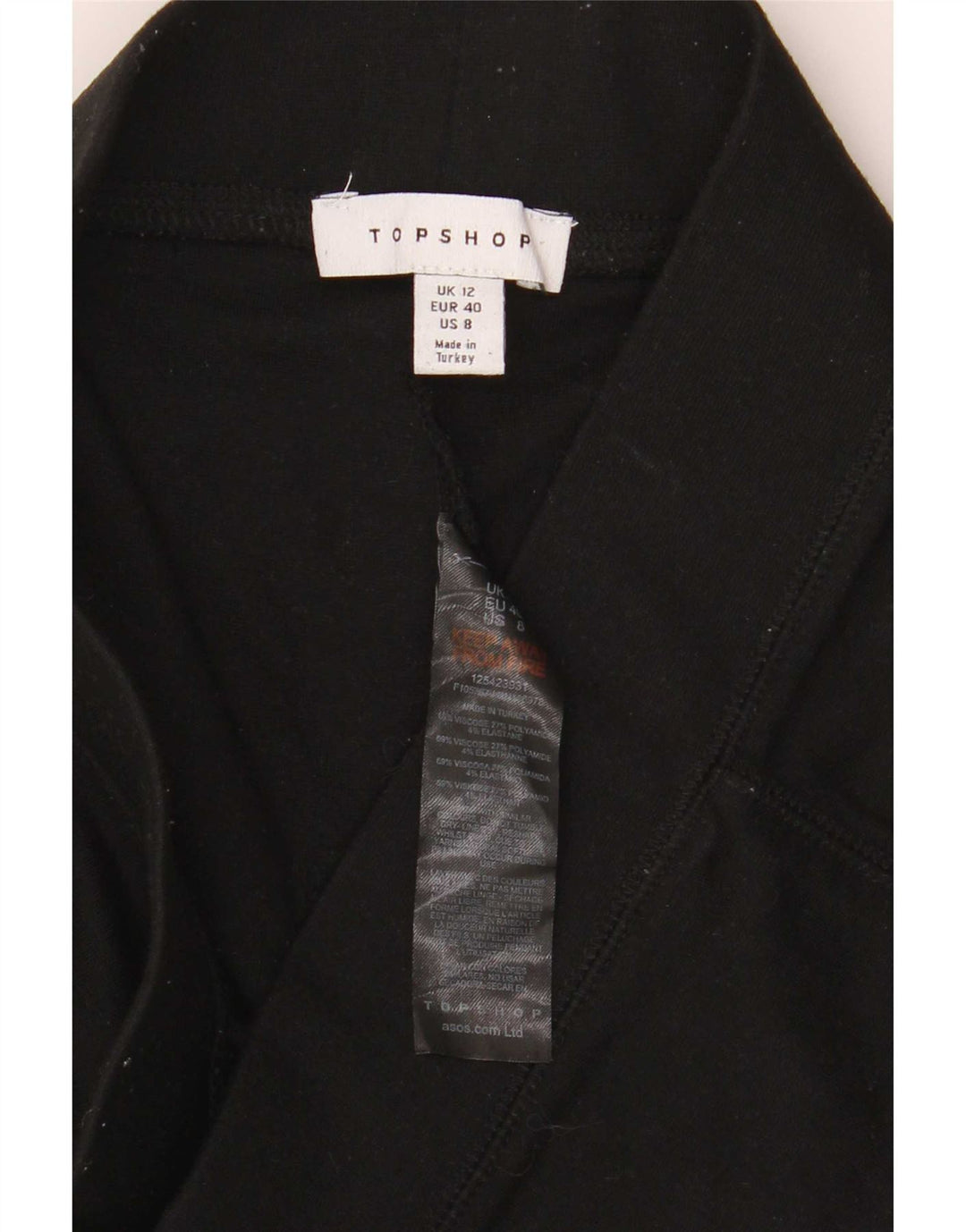 Женские леггинсы Topshop UK 12, средний черный, вискоза