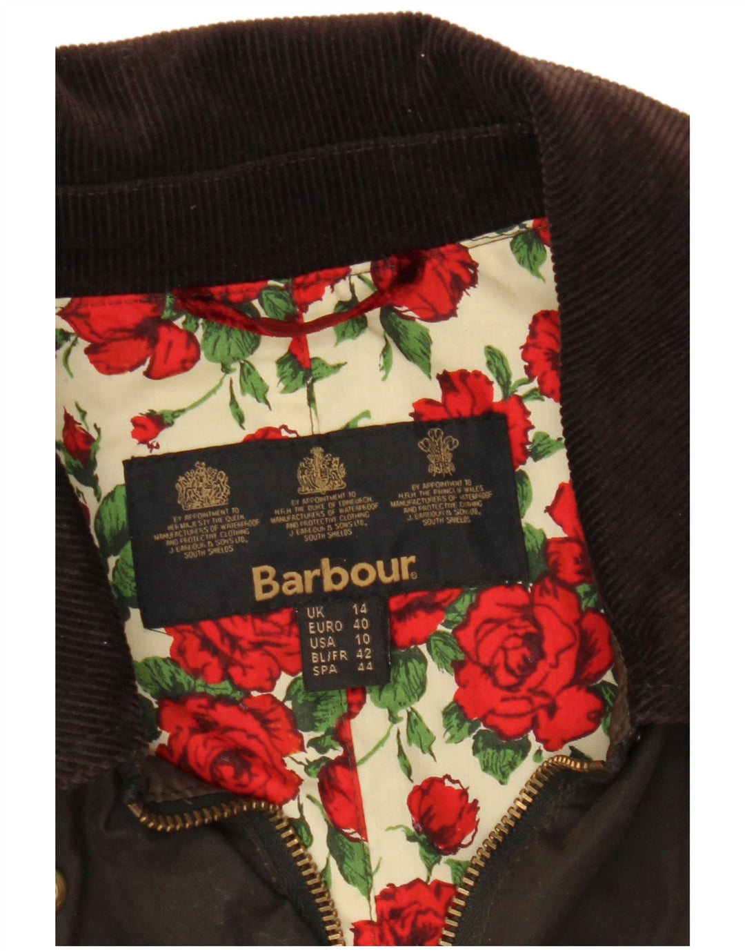Женская куртка Barbour из вощеного хлопка UK 14, большой цвет хаки
