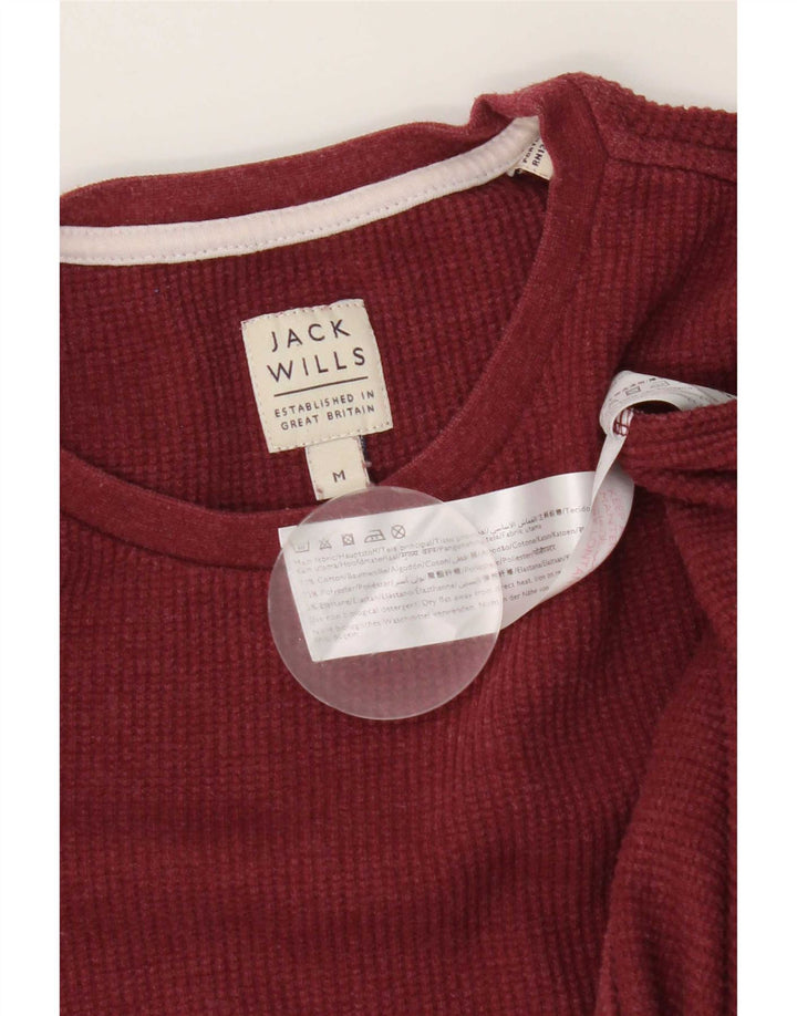 Мужской топ Jack Wills с длинным рукавом, средний бордовый хлопок, хлопок