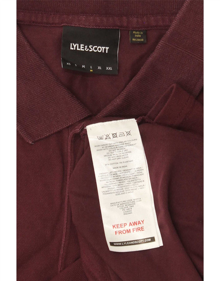 Мужская рубашка-поло Lyle & Scott, большой бордовый хлопок