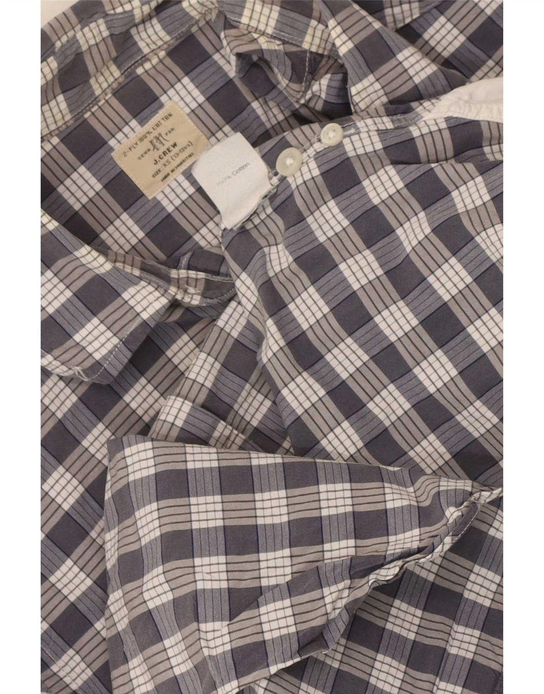 Мужская рубашка J. Crew, размер 13 1/2 XS, серая клетка, хлопок