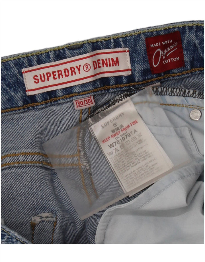 SUPERDRY Женские потертые джинсы Bootcut W30 L30 Синие, хлопок