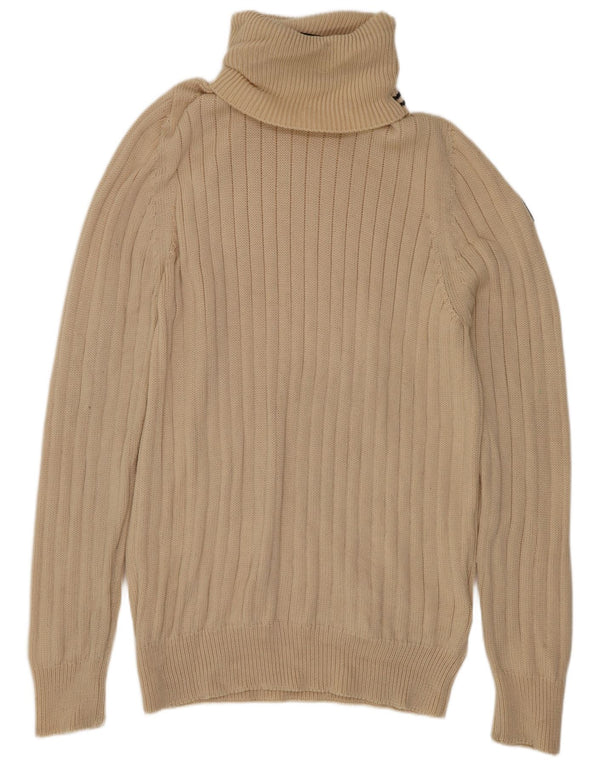 Женский джемпер с высоким воротником Marina Yachting, Великобритания, 20, 2XL, бежевый, из натуральной шерсти