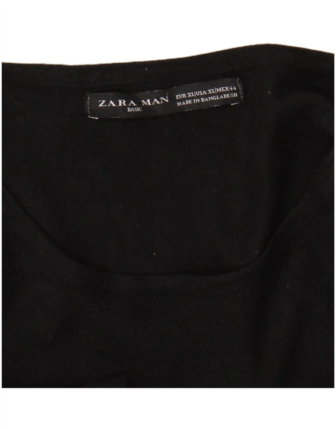 Мужской свитер с круглым вырезом Zara XL, черный
