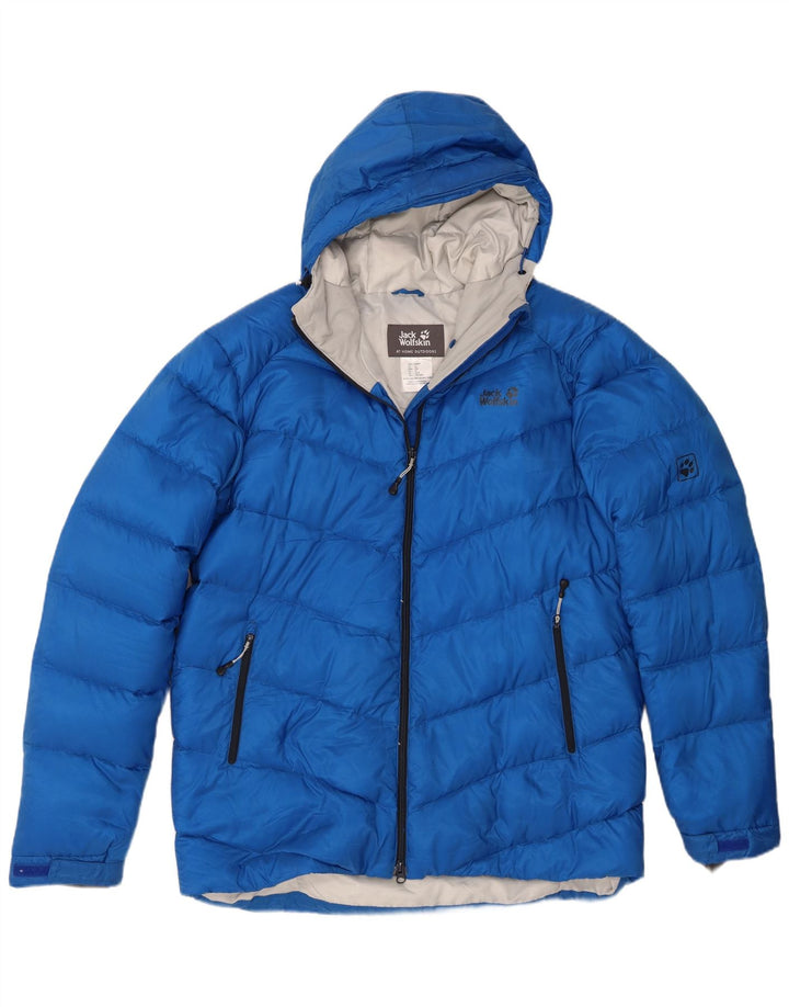 Мужская стеганая куртка с капюшоном Jack Wolfskin UK 44/46 XL, синий полиэстер