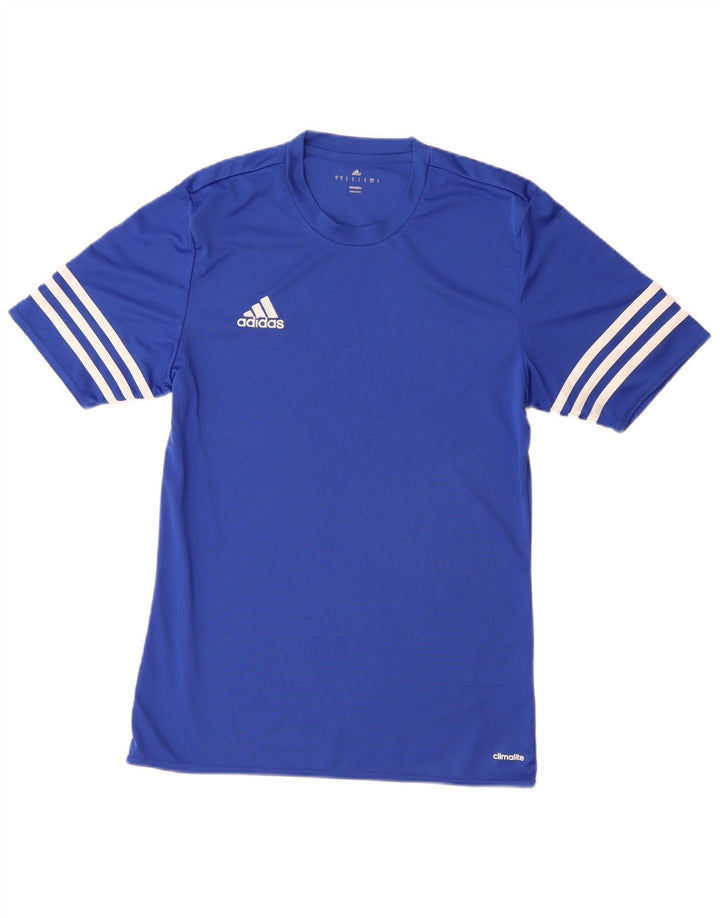 Мужская футболка Adidas Climalite, маленький синий полиэстер