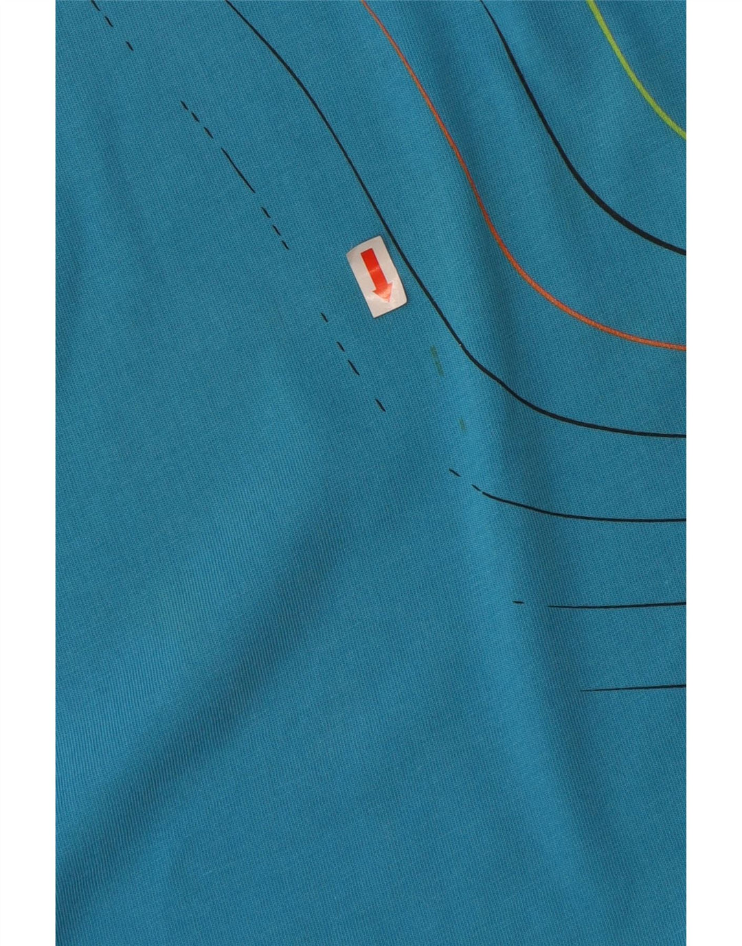 Мужская футболка FOX с рисунком, большой синий хлопок