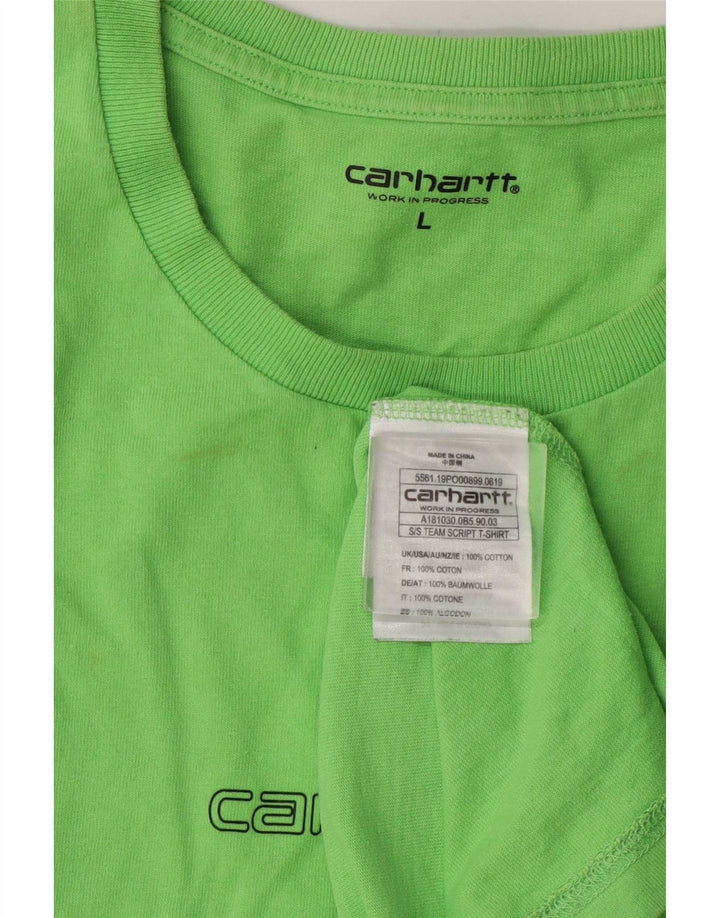 Мужская футболка Carhartt, большой зеленый хлопок