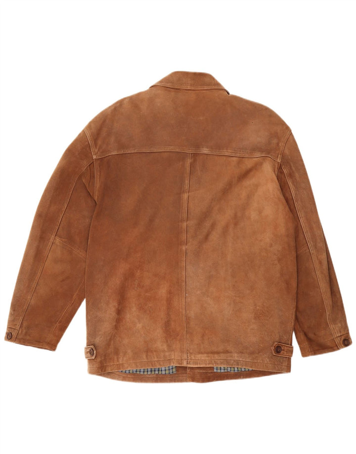 Мужская замшевая куртка Trapper IT 52 XL Коричневая кожаная