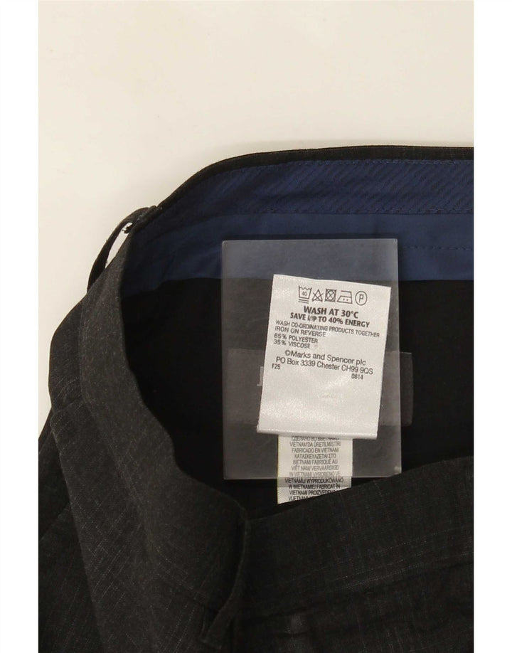 Мужские костюмные брюки супер узкого кроя Marks & Spencer W32 L33 серые в клетку