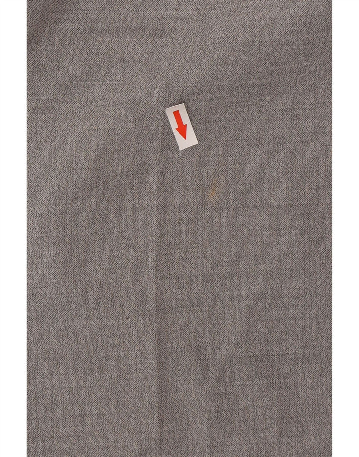 Мужские узкие костюмные брюки Zara EU 46 XL W36 L33, серый полиэстер
