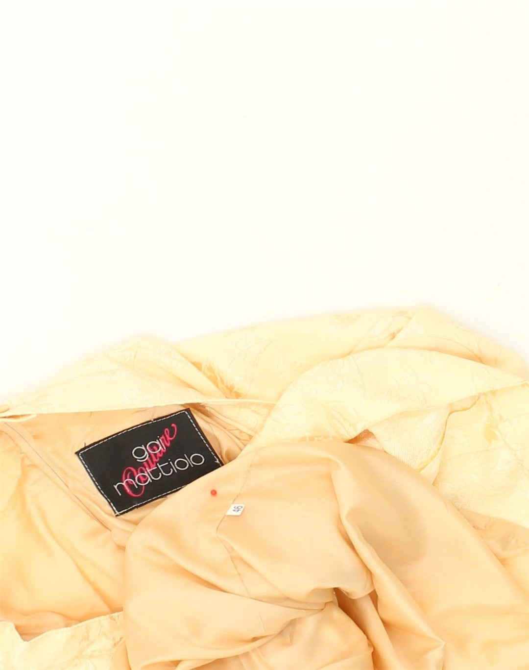 GAI MATTIOLO Womens Straight Skirt IT 46 Large W33  Yellow Viscose | Vintage Gai Mattiolo | Thrift | Second-Hand Gai Mattiolo | Used Clothing | Messina Hembry 