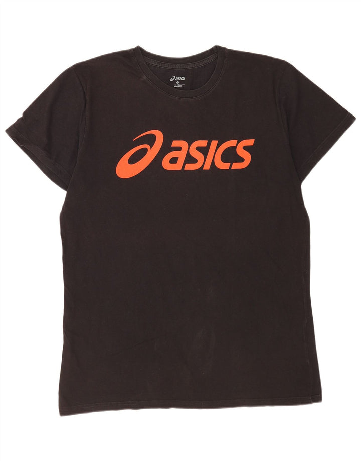 Мужская футболка с рисунком Asics, большая черная