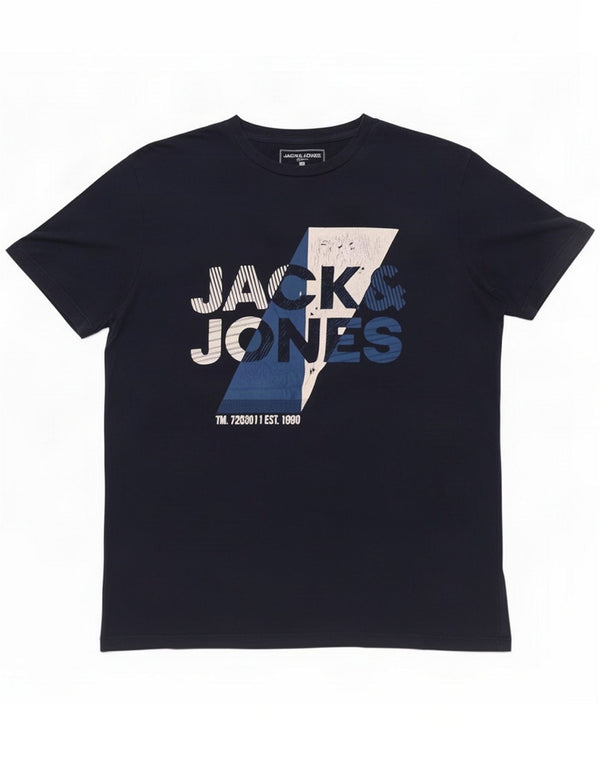 Мужская футболка с рисунком Jack & Jones Топ, большой темно-синий хлопок