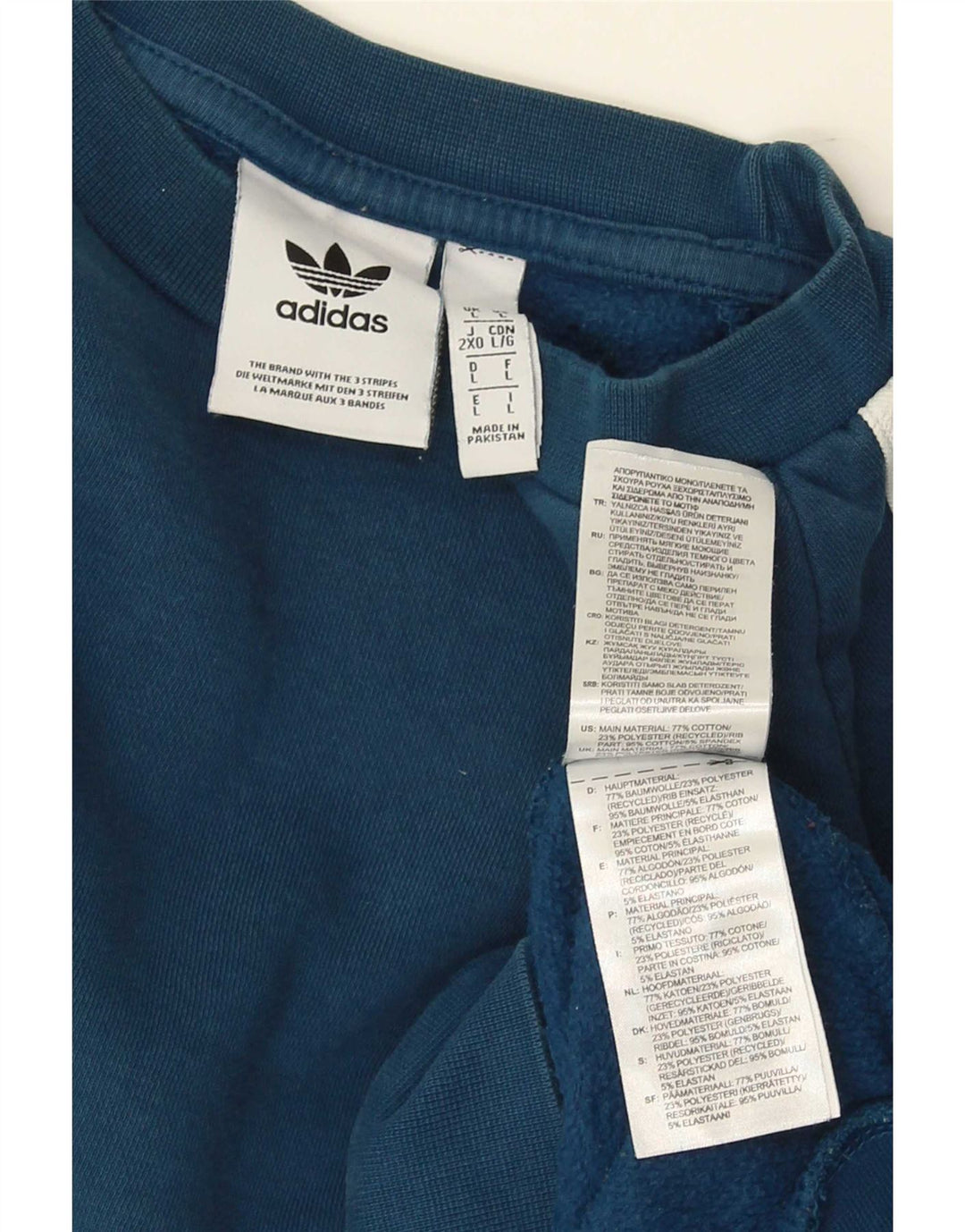 Мужской свитер Adidas, большой синий хлопок, джемпер