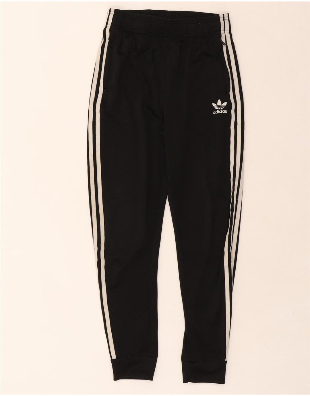 ADIDAS Boys Tracksuit Trousers Joggers 13-14 Years  Black Polyester Vintage Adidas and Second-Hand Adidas from Messina Hembry 
