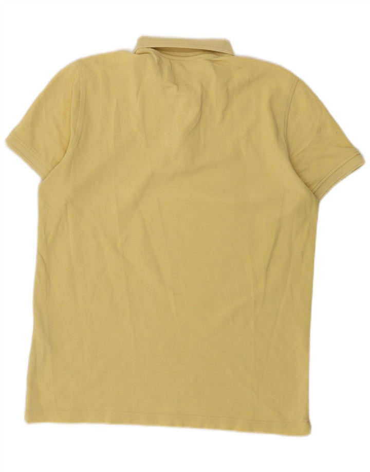 Мужская рубашка-поло Massimo Dutti из хлопка среднего желтого цвета
