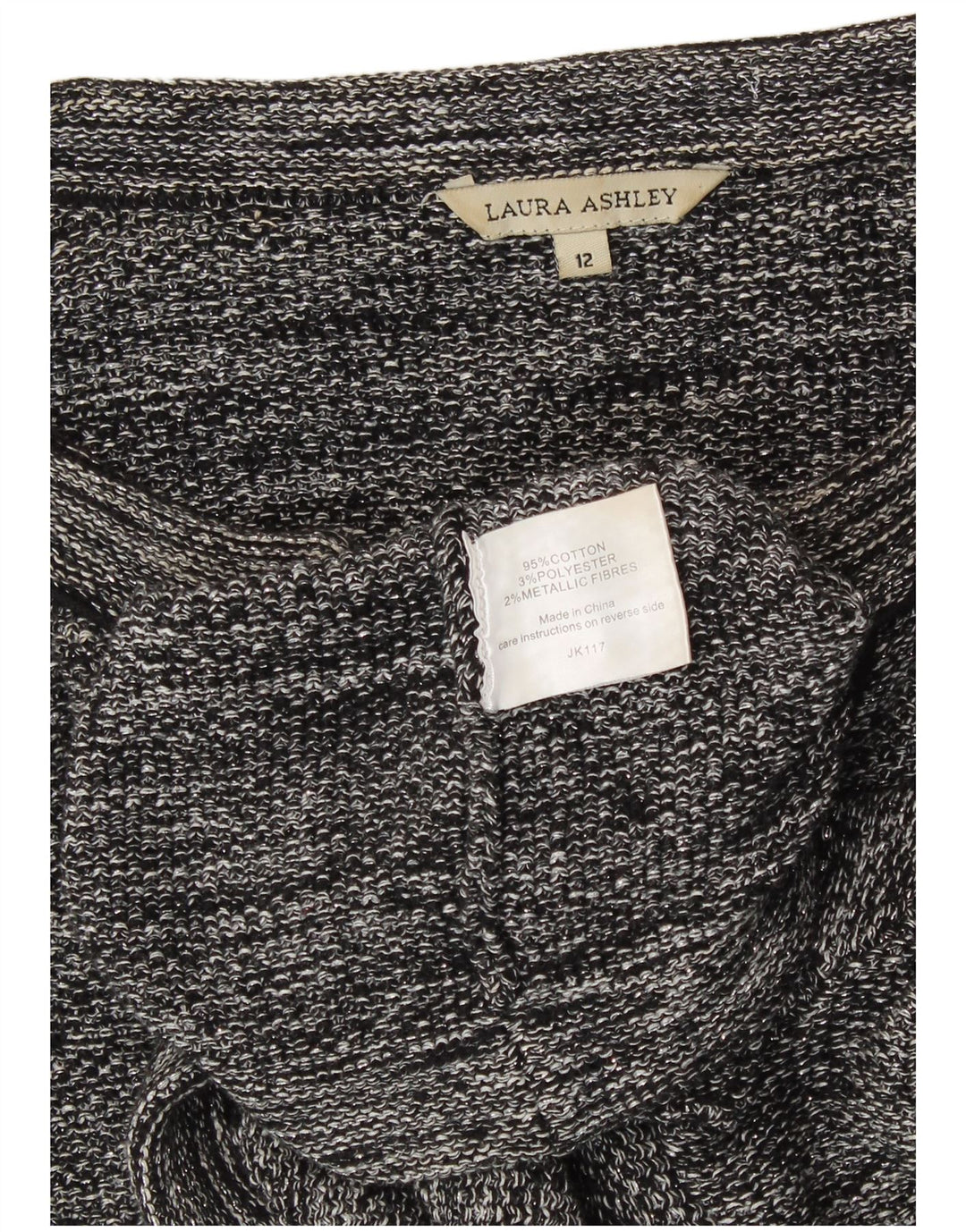 Женское открытое болеро Laura Ashley, Великобритания 12, хлопковый средний серый цвет