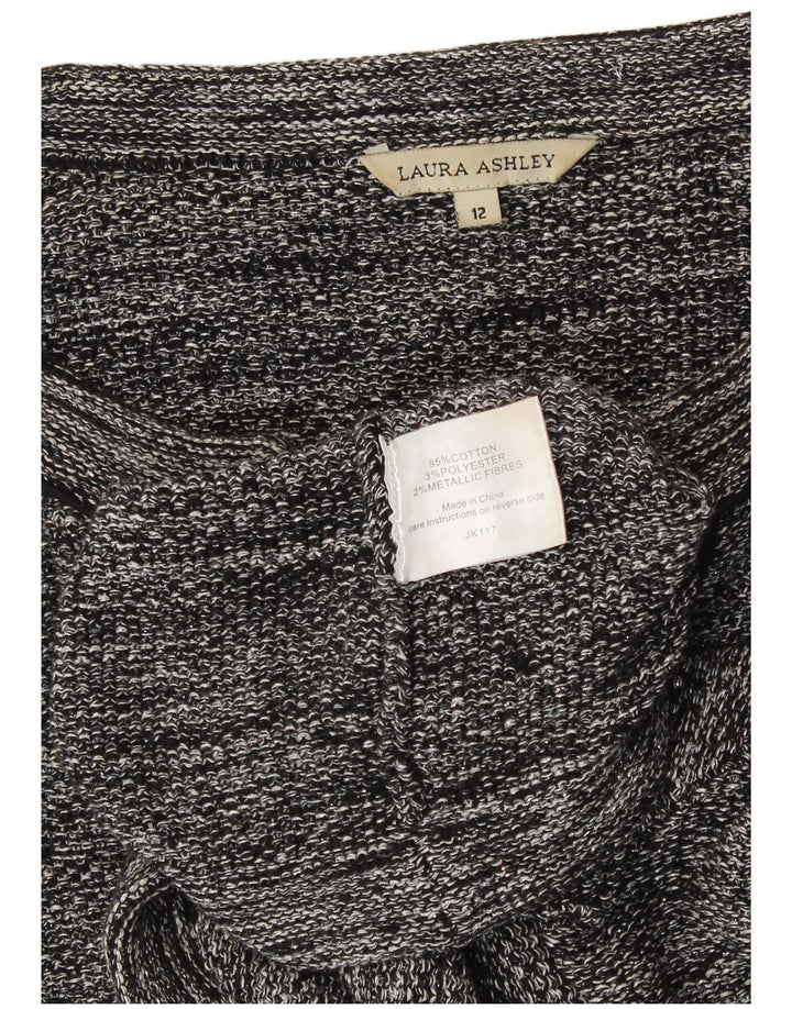 Женское открытое болеро Laura Ashley, Великобритания 12, хлопковый средний серый цвет