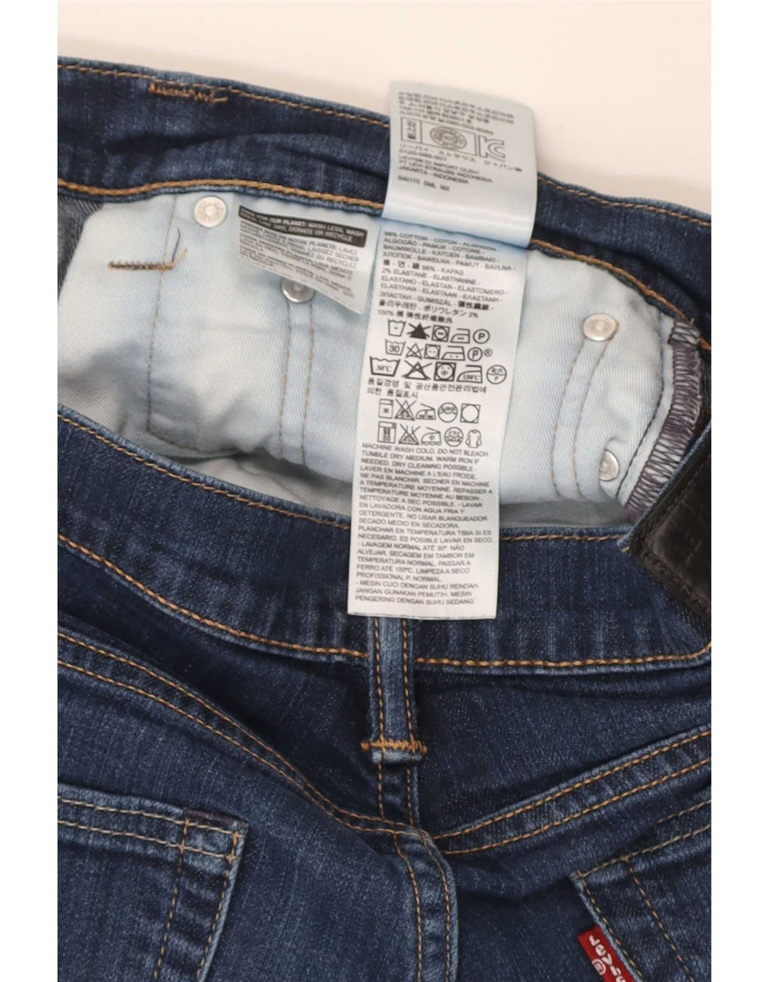 Мужские джинсы Levi's 511 Slim W34 L32 Темно-синие, хлопок
