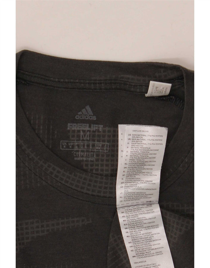 Мужская футболка Adidas Climalite, верх, средний серый камуфляжный полиэстер