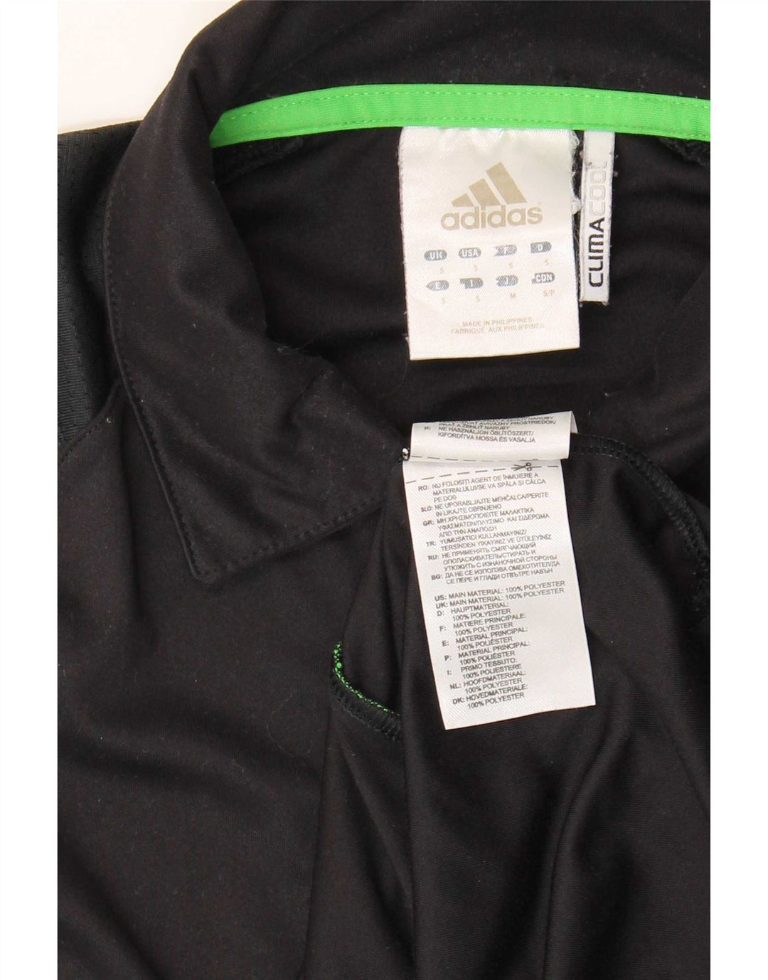 Мужская рубашка поло Adidas Climacool, маленькая черная, полиэстер