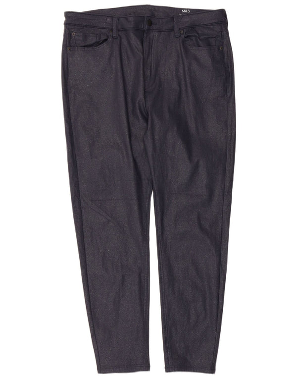 Женские повседневные брюки Marks & Spencer Ivy UK 20 2XL W36 L27 Темно-синие