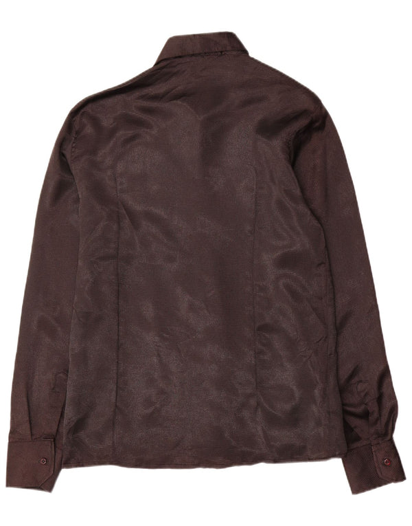 Винтажная женская рубашка UK 18 XL, коричневый хлопок