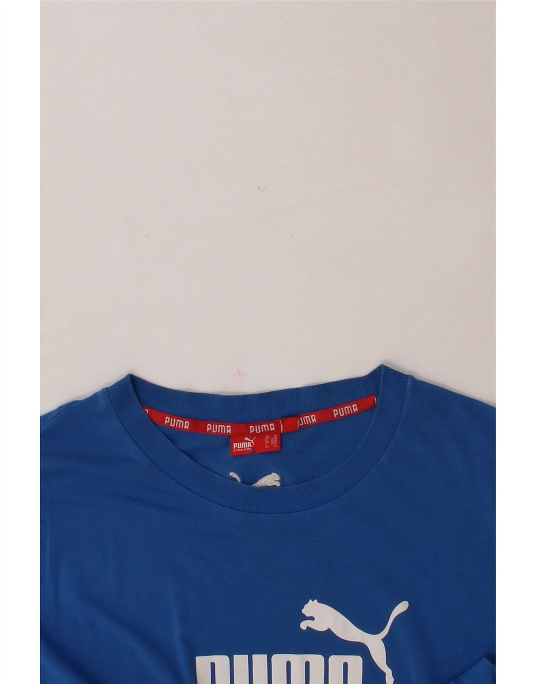 PUMA Mens Graphic T-Shirt Top XL Blue Vintage Puma and Second-Hand Puma from Messina Hembry 